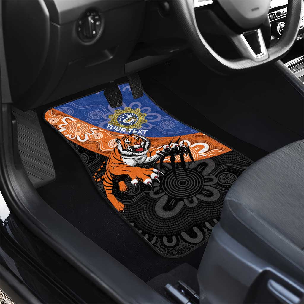 Personalised Tigers and Eels Rugby Car Mats Aboriginal Art