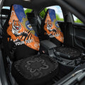 Personalised Tigers and Eels Rugby Car Seat Cover Aboriginal Art