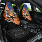 Personalised Tigers and Eels Rugby Car Seat Cover Aboriginal Art