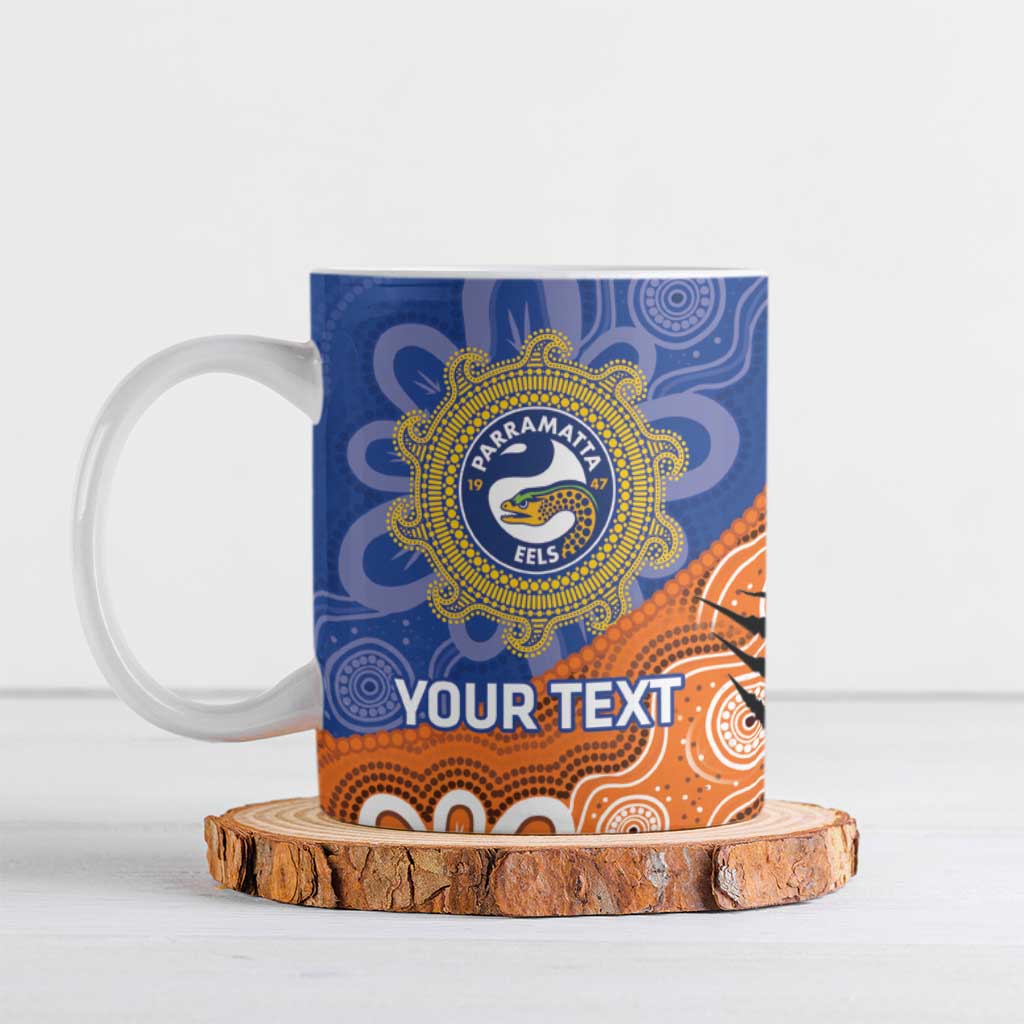 Personalised Tigers and Eels Rugby Ceramic Mug Aboriginal Art