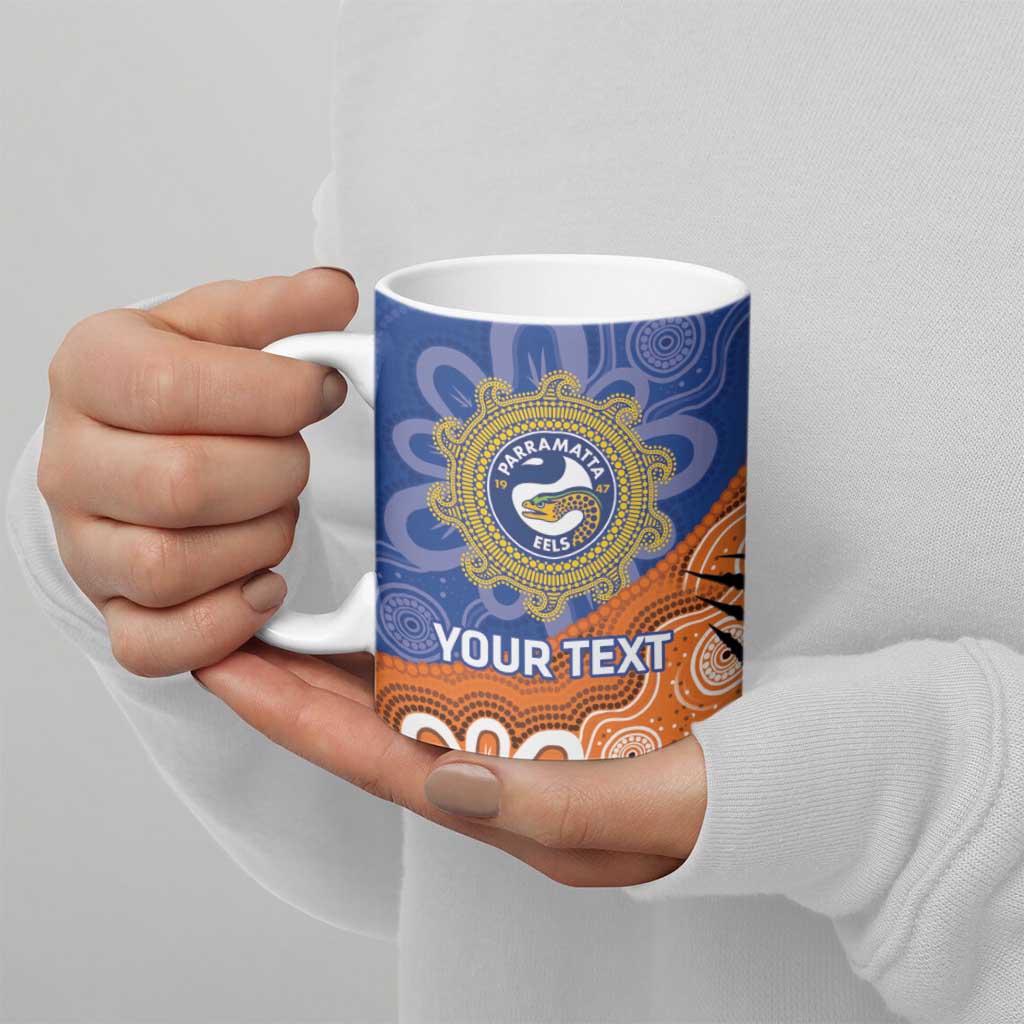 Personalised Tigers and Eels Rugby Ceramic Mug Aboriginal Art