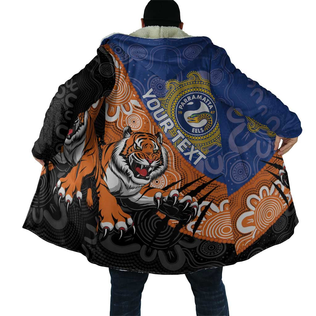 Personalised Tigers and Eels Rugby Cloak Aboriginal Art