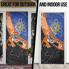 Personalised Tigers and Eels Rugby Door Cover Aboriginal Art