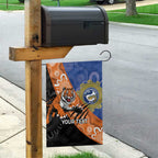 Personalised Tigers and Eels Rugby Garden Flag Aboriginal Art