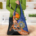 Personalised Tigers and Eels Rugby Grocery Bag Aboriginal Art