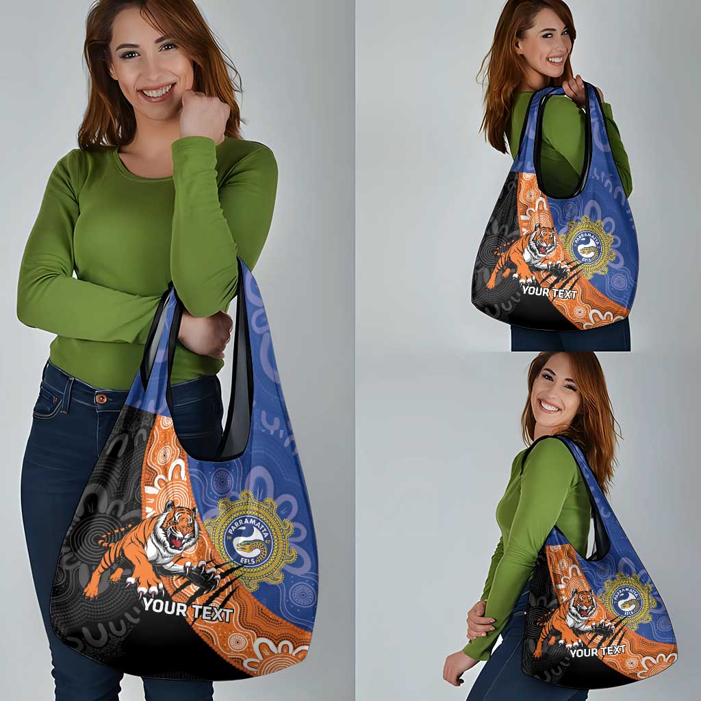 Personalised Tigers and Eels Rugby Grocery Bag Aboriginal Art