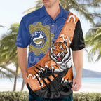 Personalised Tigers and Eels Rugby Hawaiian Shirt Aboriginal Art