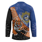Personalised Tigers and Eels Rugby Hockey Jersey Aboriginal Art