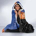Personalised Tigers and Eels Rugby Hooded Blanket Aboriginal Art
