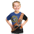 Personalised Tigers and Eels Rugby Kid T Shirt Aboriginal Art