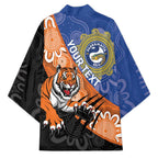 Personalised Tigers and Eels Rugby Kimono Aboriginal Art