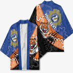 Personalised Tigers and Eels Rugby Kimono Aboriginal Art