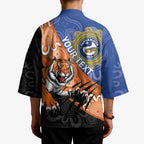 Personalised Tigers and Eels Rugby Kimono Aboriginal Art
