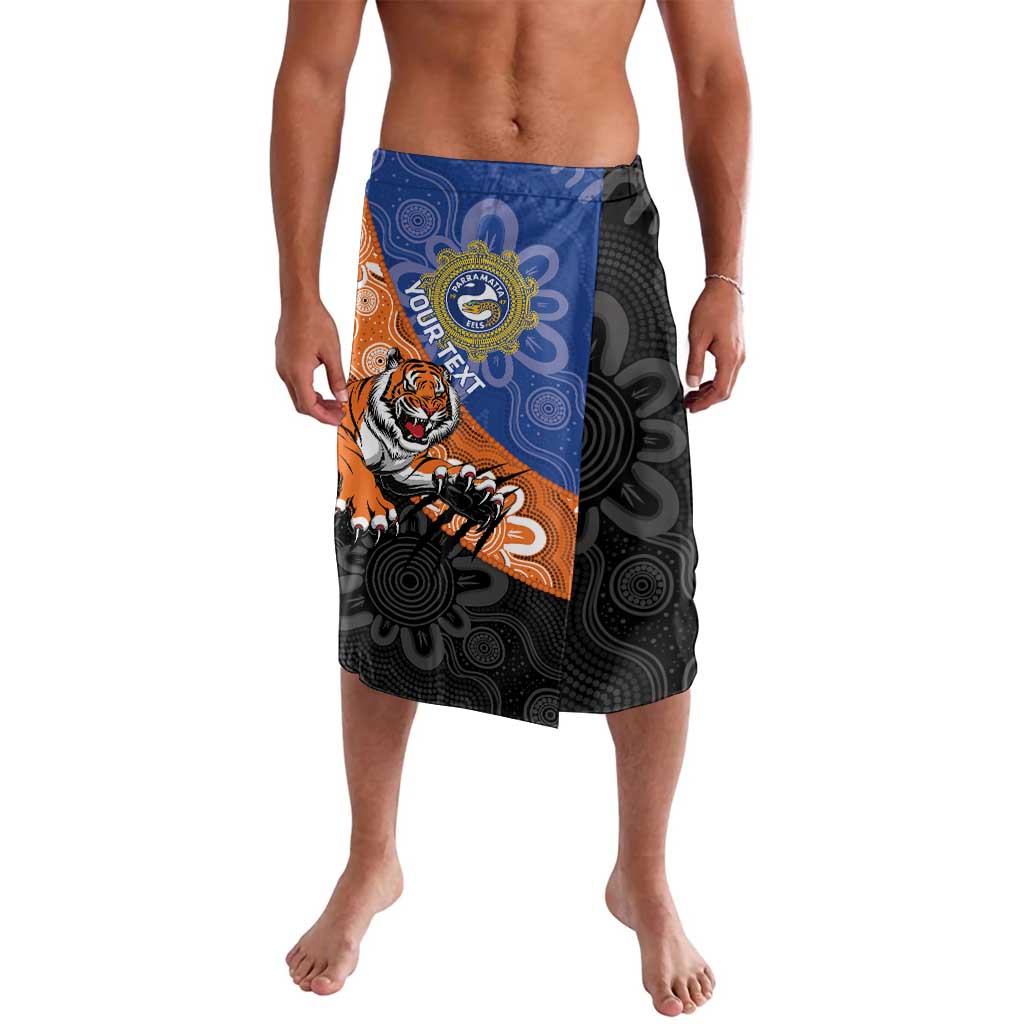 Personalised Tigers and Eels Rugby Lavalava Aboriginal Art