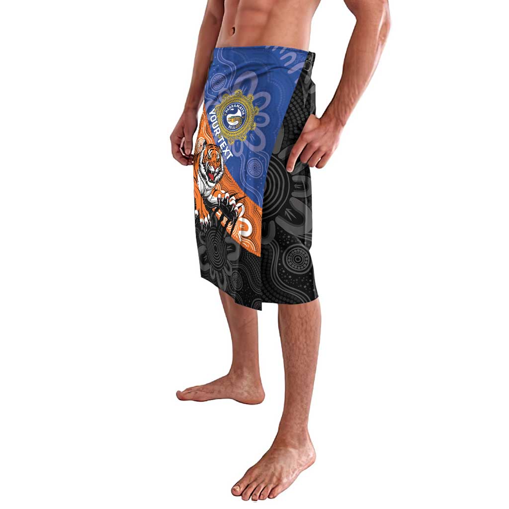Personalised Tigers and Eels Rugby Lavalava Aboriginal Art