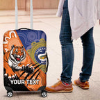 Personalised Tigers and Eels Rugby Luggage Cover Aboriginal Art