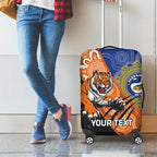 Personalised Tigers and Eels Rugby Luggage Cover Aboriginal Art