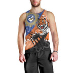 Personalised Tigers and Eels Rugby Men Tank Top Aboriginal Art