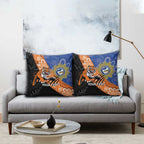 Personalised Tigers and Eels Rugby Pillow Cover Aboriginal Art
