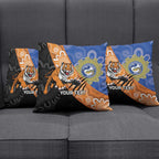 Personalised Tigers and Eels Rugby Pillow Cover Aboriginal Art