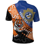 Personalised Tigers and Eels Rugby Polo Shirt Aboriginal Art