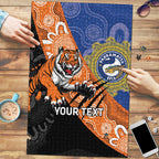 Personalised Tigers and Eels Rugby Puzzle Aboriginal Art