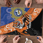 Personalised Tigers and Eels Rugby Puzzle Aboriginal Art