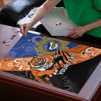 Personalised Tigers and Eels Rugby Puzzle Aboriginal Art