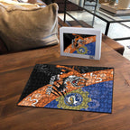 Personalised Tigers and Eels Rugby Puzzle Aboriginal Art