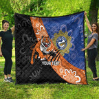 Personalised Tigers and Eels Rugby Quilt Aboriginal Art