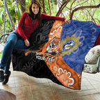 Personalised Tigers and Eels Rugby Quilt Aboriginal Art