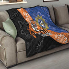 Personalised Tigers and Eels Rugby Quilt Aboriginal Art