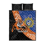 Personalised Tigers and Eels Rugby Quilt Bed Set Aboriginal Art