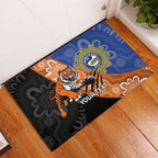 Personalised Tigers and Eels Rugby Rubber Doormat Aboriginal Art