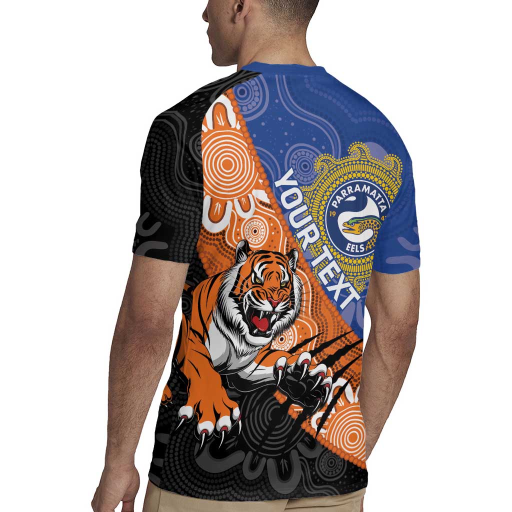 Personalised Tigers and Eels Rugby Rugby Jersey Aboriginal Art