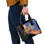 Personalised Tigers and Eels Rugby Shoulder Handbag Aboriginal Art