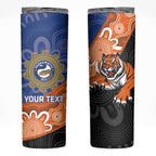 Personalised Tigers and Eels Rugby Skinny Tumbler Aboriginal Art