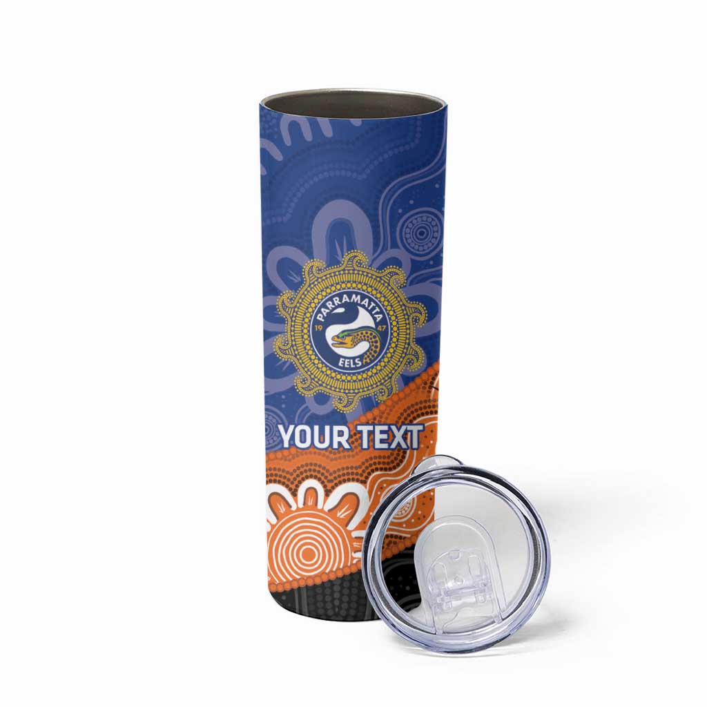 Personalised Tigers and Eels Rugby Skinny Tumbler Aboriginal Art