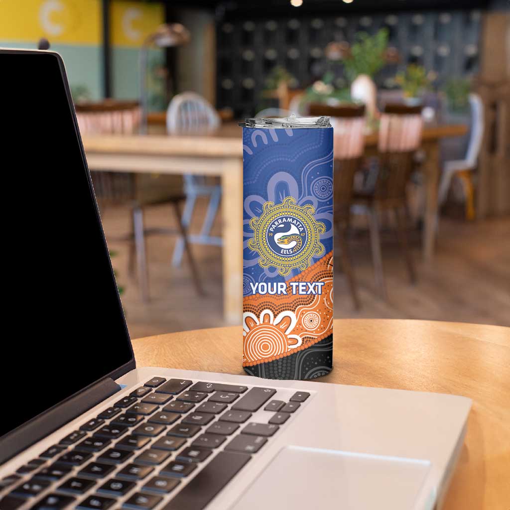 Personalised Tigers and Eels Rugby Skinny Tumbler Aboriginal Art