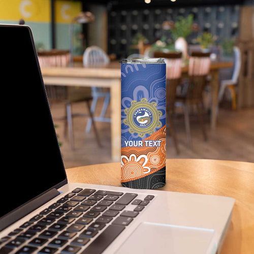 Personalised Tigers and Eels Rugby Skinny Tumbler Aboriginal Art