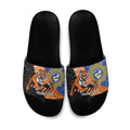 Personalised Tigers and Eels Rugby Slide Sandals Aboriginal Art