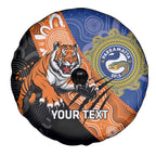 Personalised Tigers and Eels Rugby Spare Tire Cover Aboriginal Art