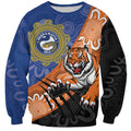Personalised Tigers and Eels Rugby Sweatshirt Aboriginal Art
