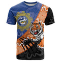 Personalised Tigers and Eels Rugby T Shirt Aboriginal Art