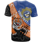 Personalised Tigers and Eels Rugby T Shirt Aboriginal Art