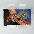 Personalised Tigers and Eels Rugby Tablecloth Aboriginal Art