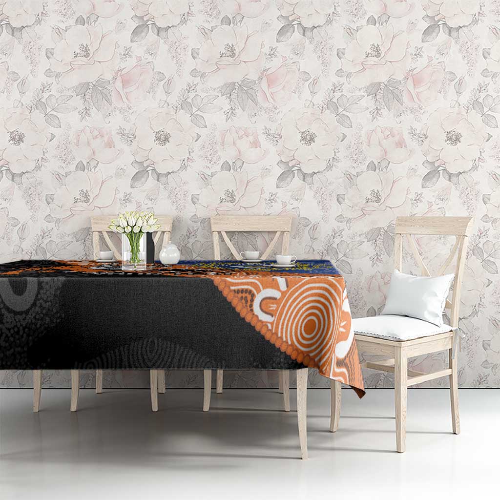 Personalised Tigers and Eels Rugby Tablecloth Aboriginal Art