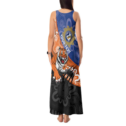 Personalised Tigers and Eels Rugby Tank Maxi Dress Aboriginal Art
