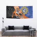 Personalised Tigers and Eels Rugby Tapestry Aboriginal Art