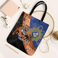 Personalised Tigers and Eels Rugby Tote Bag Aboriginal Art